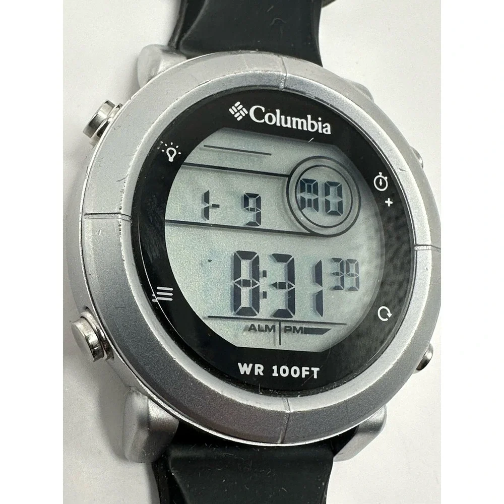 Columbia CT014‎ Mens Digital Watch New Battery 43MM 8.5